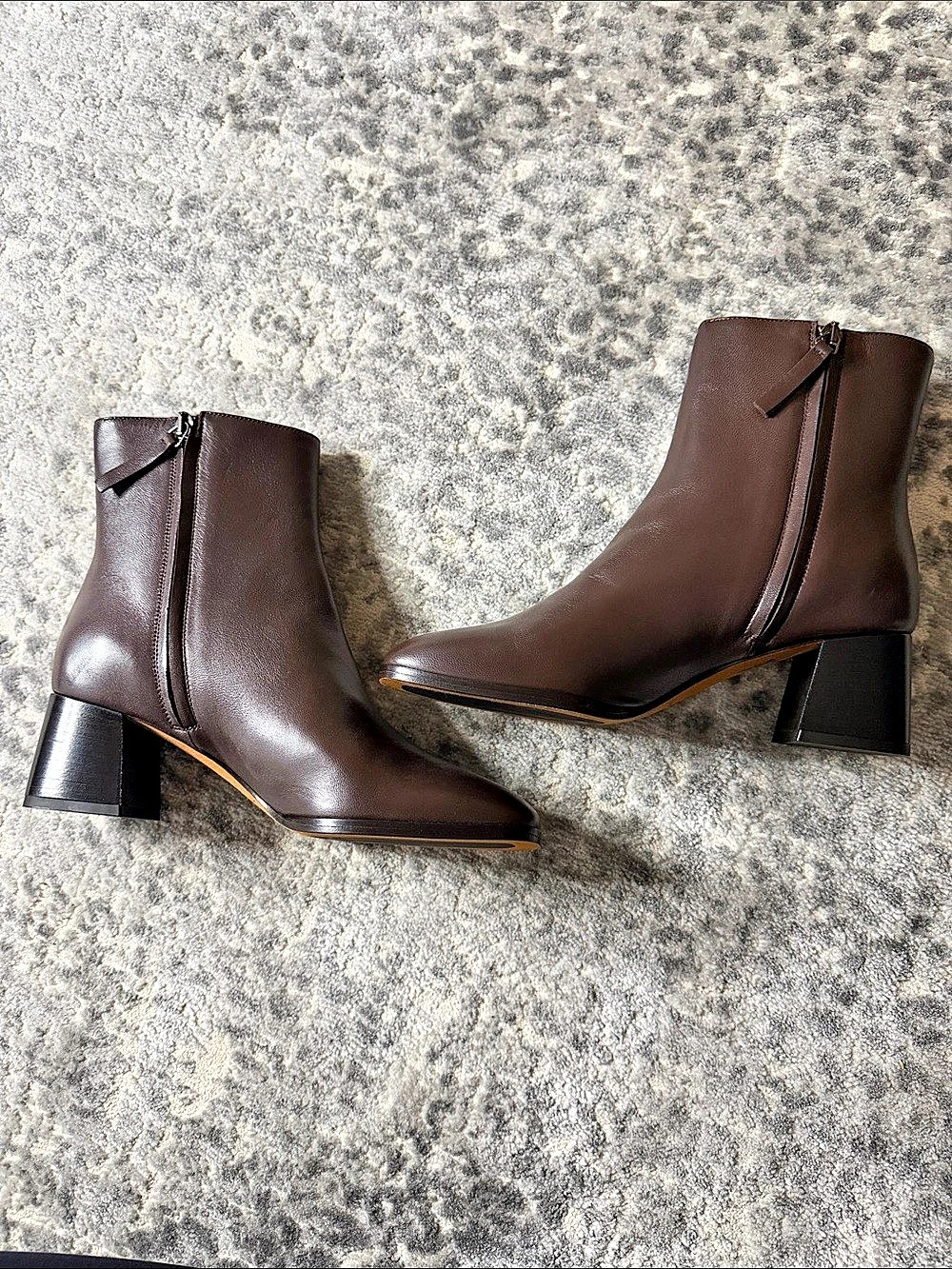 M. Gemi The Cristina Elegant Brown Leather Ankle Boots - Picture 1 of 4